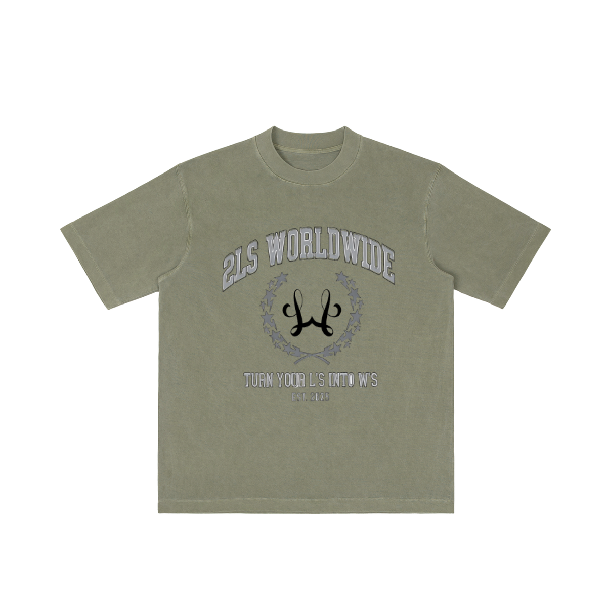 2LS EST 2025 Vintage Wash Drop Shoulder T-shirt