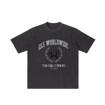 2LS EST 2025 Vintage Wash Drop Shoulder T-shirt