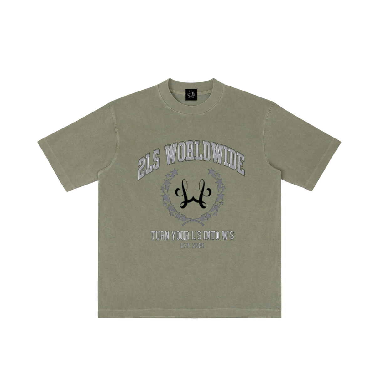 2LS EST 2025 Vintage Wash Drop Shoulder T-shirt